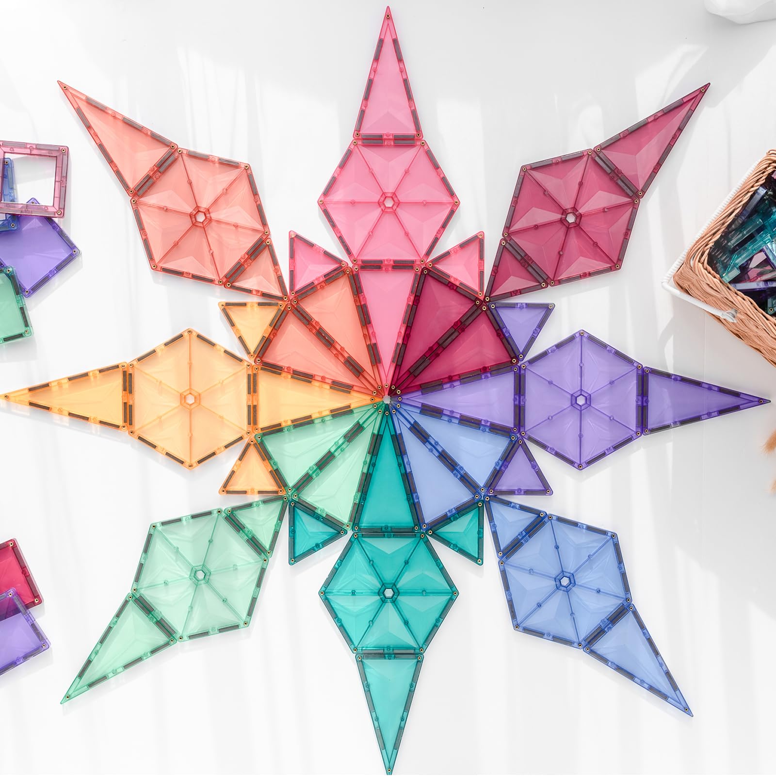 CONNETIX Magnetbausteine Pastell Megapackung, 202 Stück
