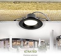 Vista 5 de ASD Luz de techo empotrable LED de 6" de potencia ajustable 10/15/22W, luminaria LED regulable, accesorio de luz LED empotrada, 5 temperaturas