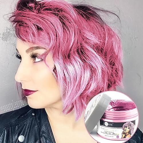 Miniatura 2 de VOLLUCK Cera de color de cabello temporal para el cabello, tinte rosa para el cabello, arcillas para peinar el cabello, para fiestas, cosplay,
