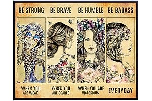 Be Strong Be Brave Be Badass: Inspiring Wall Art for Women