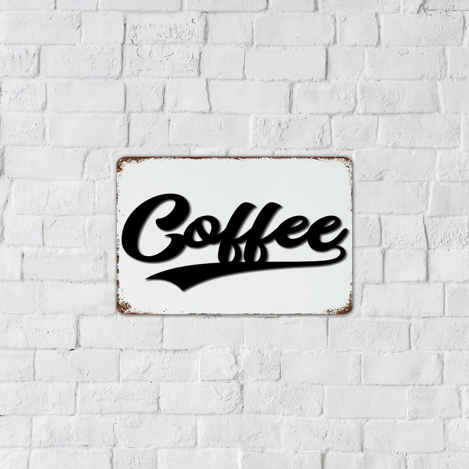 Targa Decorativa Vintage In Metallo 'Caffè' Con Rilievo - 20x30 Cm, Per Bar, Ristorante E Cucina, Stile Retrò