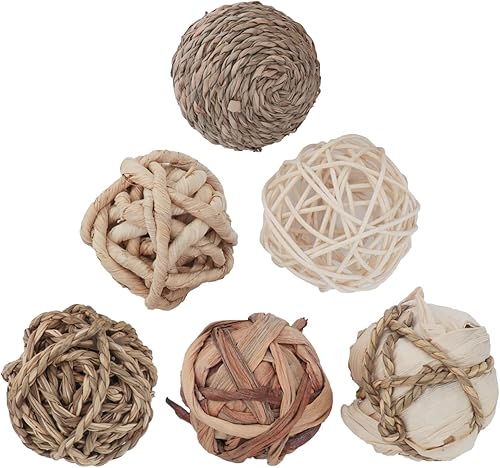 Miniatura 2 de Kesywale Juego de 6 bolas decorativas para rellenos de cuencos de centro de mesa bolas de mimbre de ratán surtidas de 28 pulgadas esferas de orbes