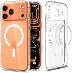 Spigen Ultra Hybrid MagFit Case for iPhone 17 Pro Max Case, Compatible with MagSafe, Drop Protection, Anti-Yellowing, Translucent Phone Case for iPhone 17 Pro Max 6.9 inch - Clear White