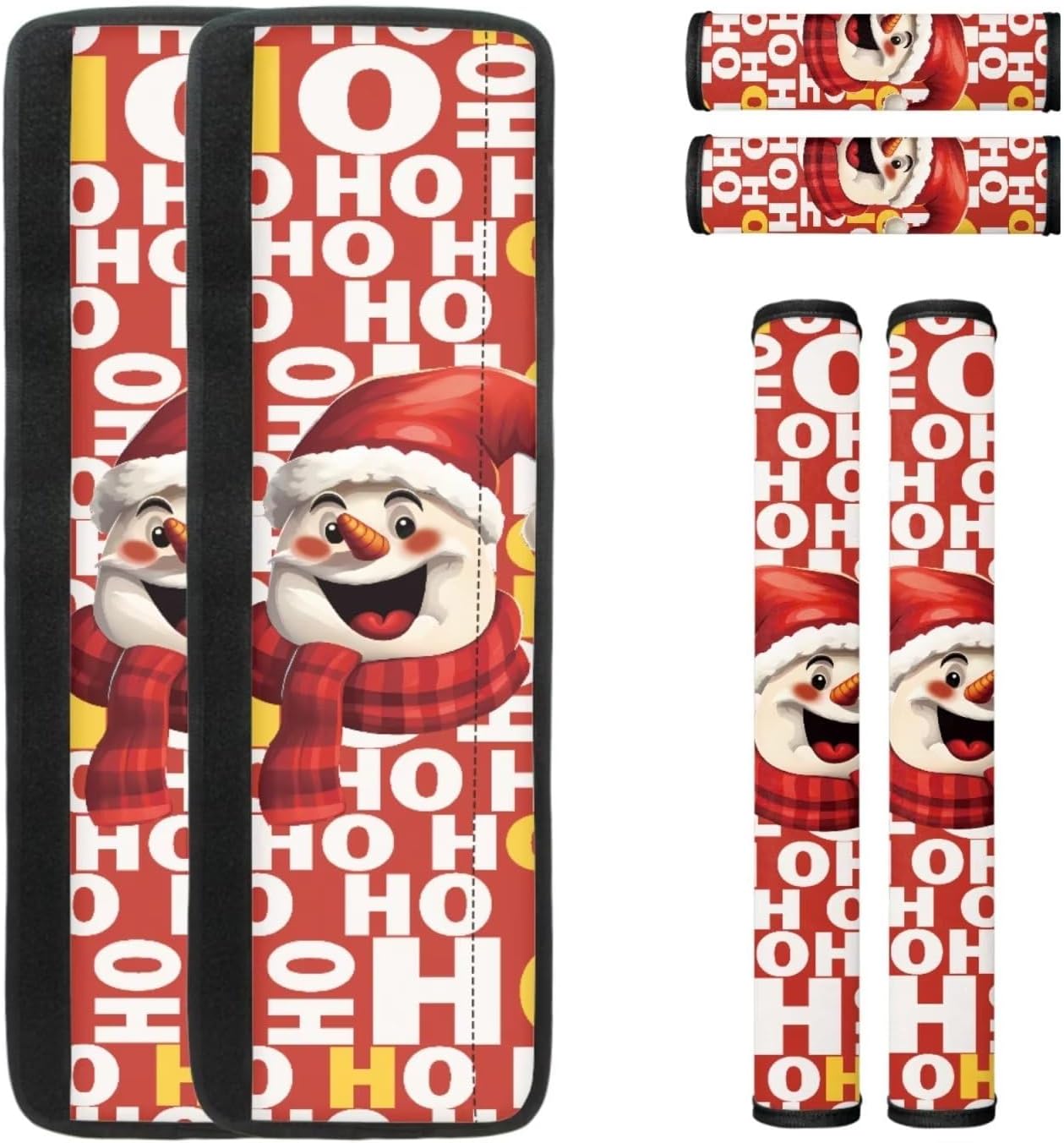 Christmas Cute Snowman HOHO Refrigerator Door Protector Kitchen Appliances Handle Cover for Oven Dishwasher Fridge Handle Covers Set of 6 Washable