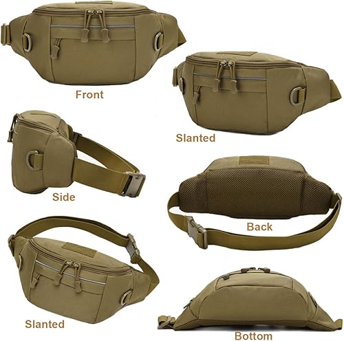 Miniatura 2 de BraveHawk Outdoor - Riñonera táctica de nailon militar 800D Oxford resistente al agua, multiusos, EDC