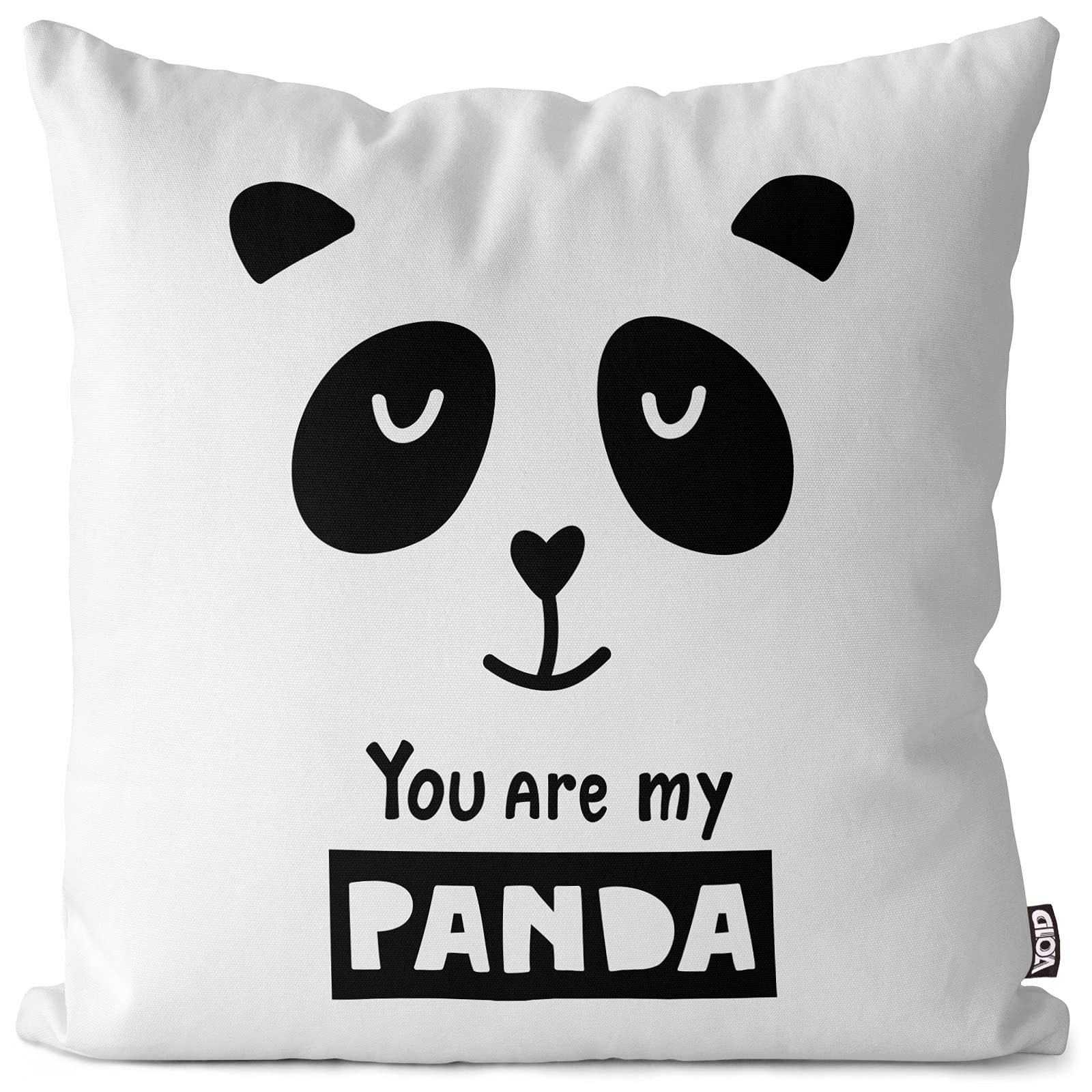 VOID Panda Kinder Cartoon Spruch Kissenbezug Kissenhülle Sofakissen Kissen Deko Outdoor-Kissen Dekokissen, Kissen Größe:60 x 60 cm