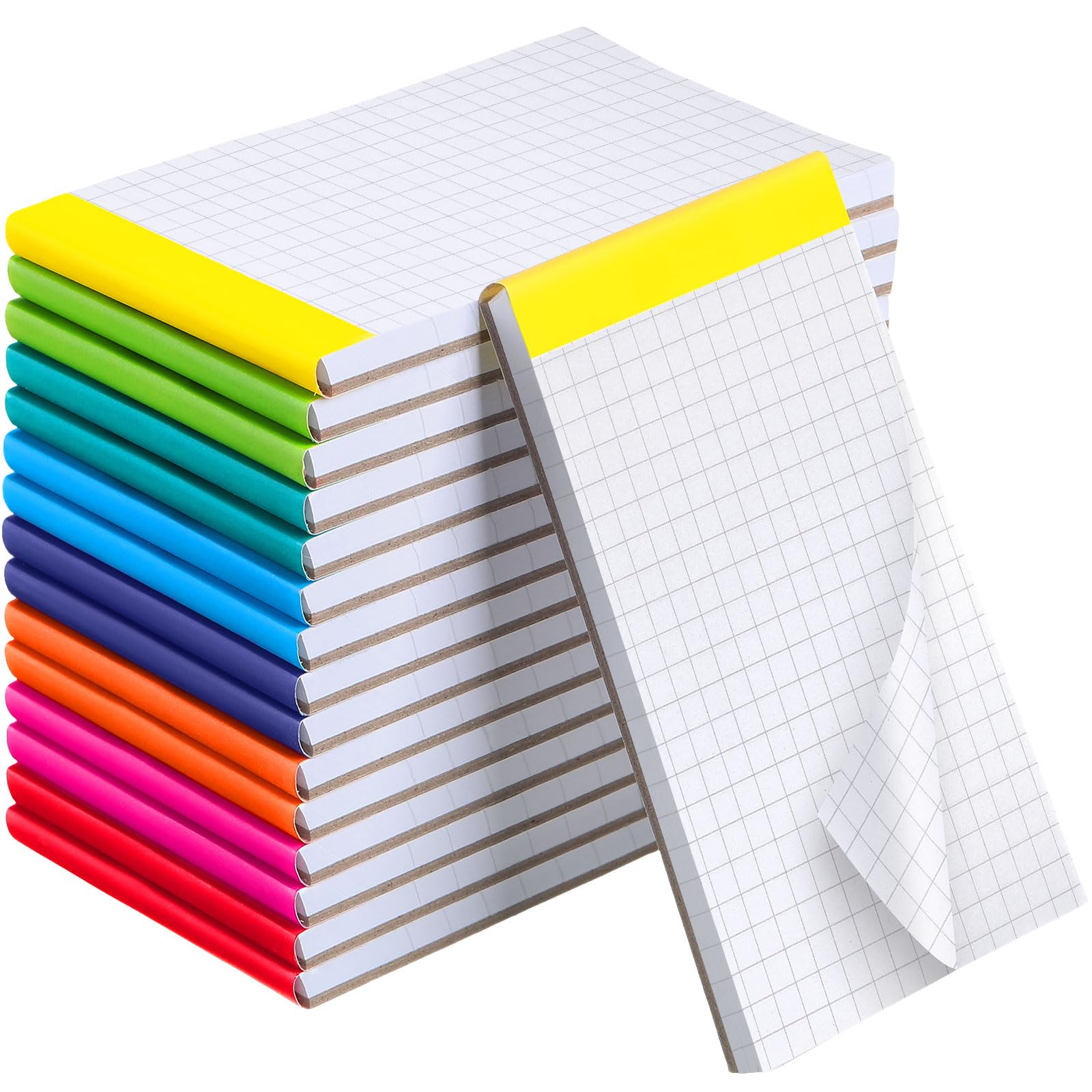 Tenceur 16 Pcs Graph Notepads 3 x 5 Inch Small Graph Grid Math Notebooks Pocket Lined Graph Memo