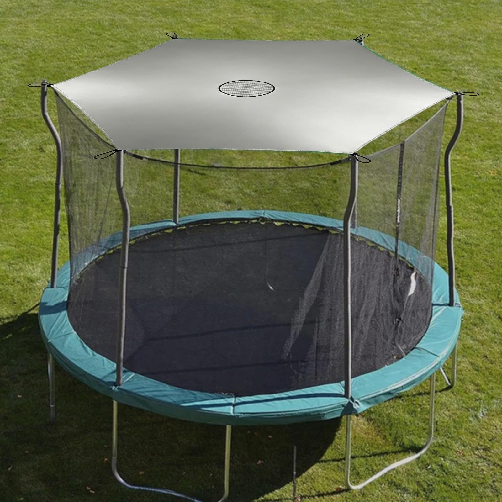 Générique Housse D'ombrage de Trampoline, Ø 183 244 305 366 cm Toit Pare-S-oleil pour Trampoline, Protection Trampolin-e, Anti-UV & Imperméable, Anti-poussière, pour Trampolin-e 6 Barres