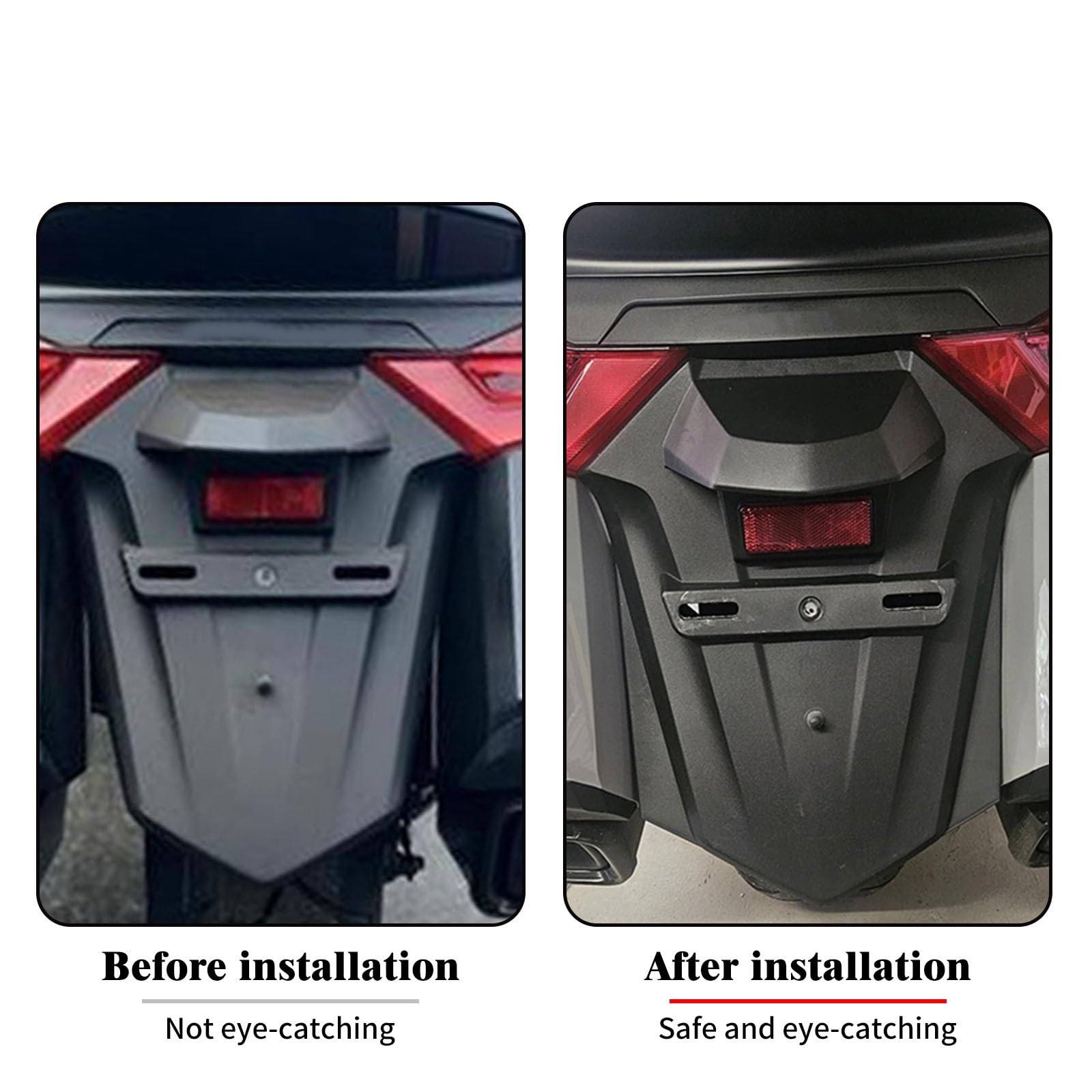 Garde-Boue Arrière De Moto, Protection Contre Les Éclaboussures, Garniture Couverture Noire Étendue pour Goldwing GL1800 2018 2019 2020 2021 2022 2023 2024