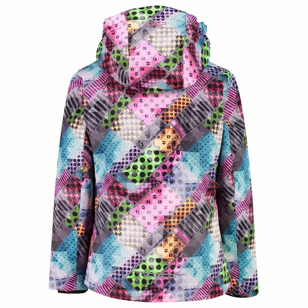 CMP - Veste de ski enfant en sergé avec capuche amovible, Bégonia-Titane, 152