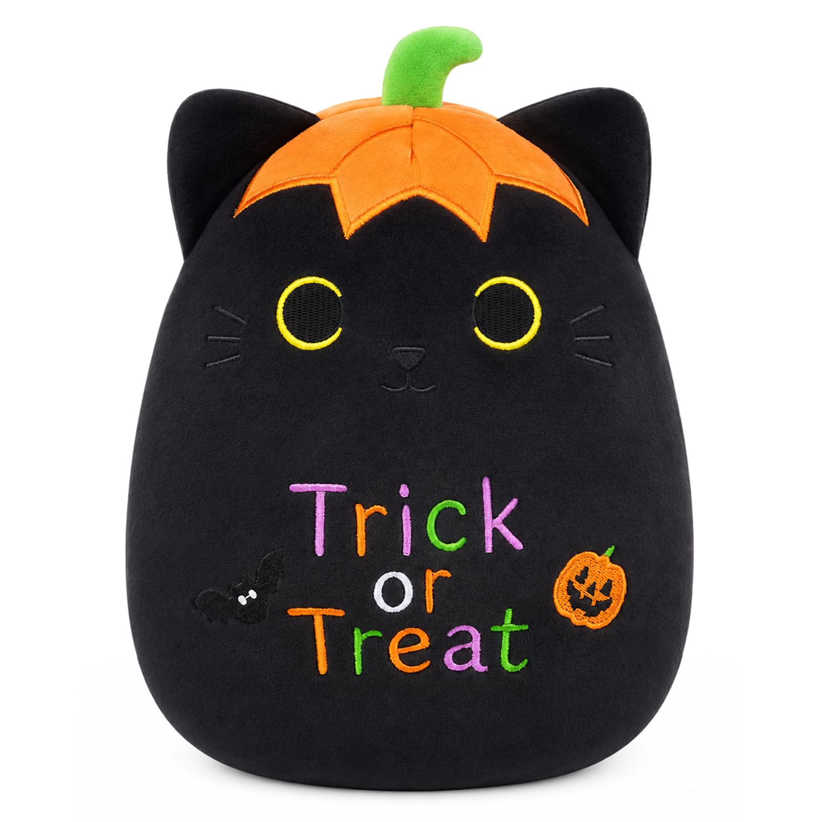 Halloween Black Cat Plush,Halloween Stuffed Animal Pumpkin Cat Stuffed Toys | 8 Inch Blac…