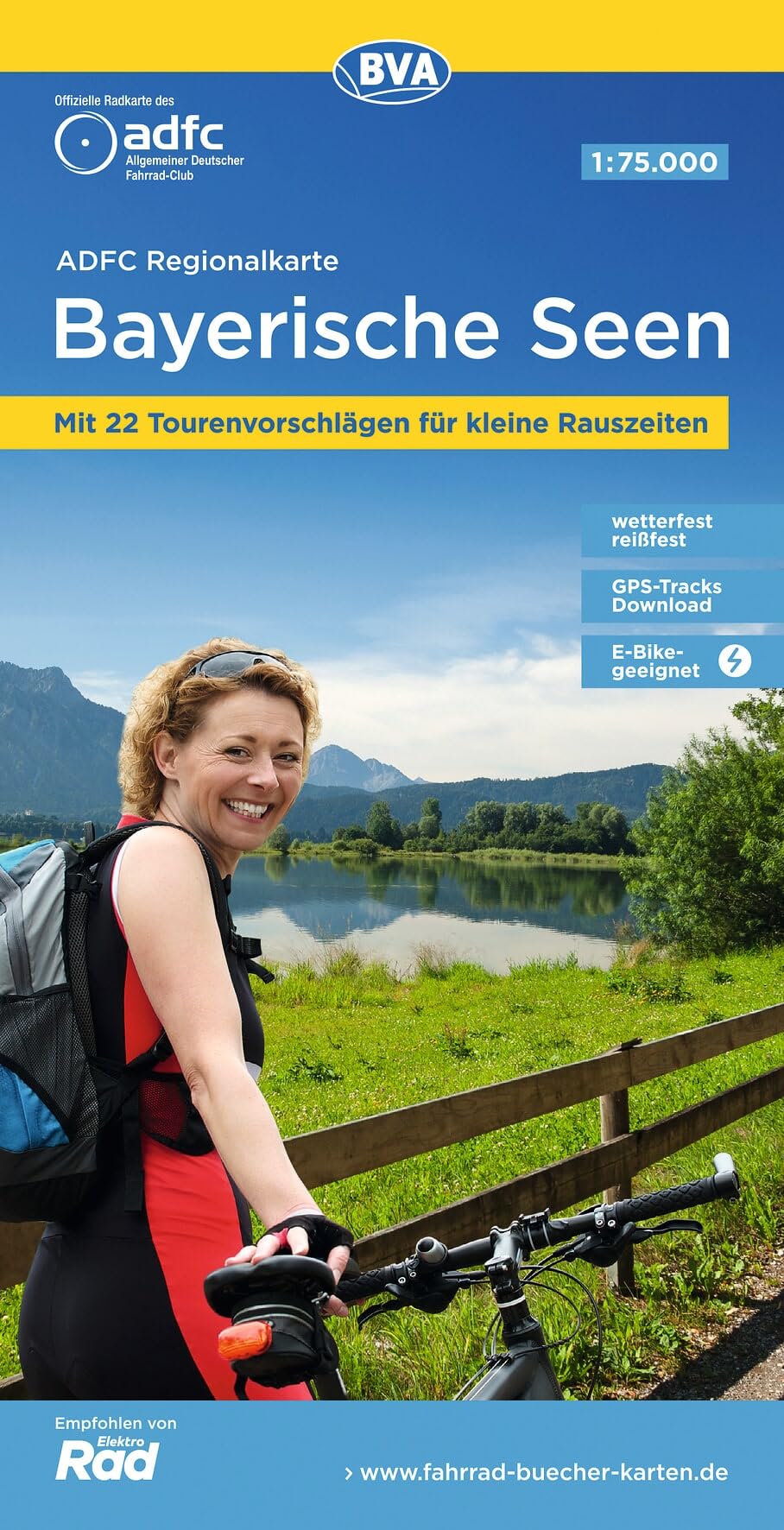 Bayerische Seen cycling map: Mit 22 Tourenvorschlägen für kleine Rauszeiten (Regionalkarte)