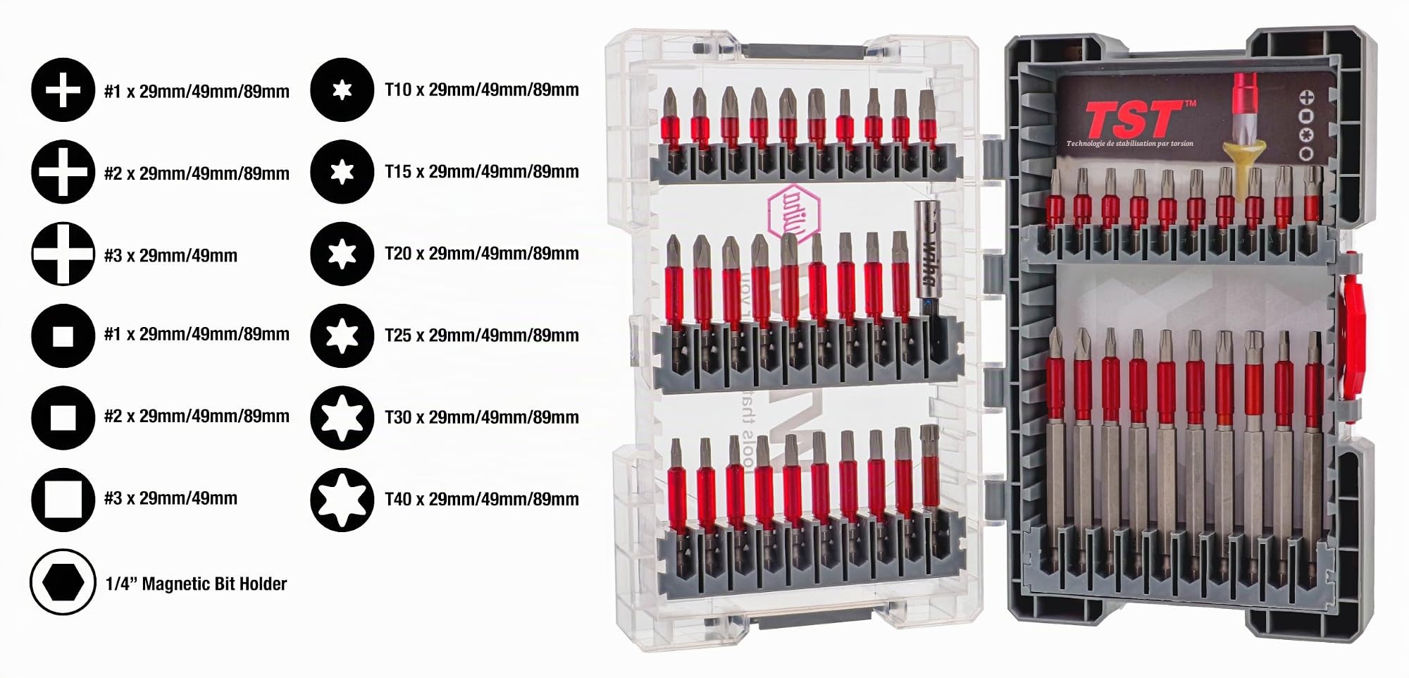 Wiha MaxxTor 76885 Lot de 50 embouts à percussion
