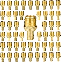 Vista 33 de SUNGATOR Accesorios Pex de 1 pulgada, paquete de 2 acoplamientos Pex de 1/2 pulgada, sin plomo de latón, accesorios Pex de 1 pulgada para tubería Pex