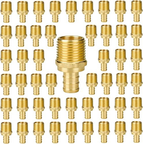 Miniatura 70 de SUNGATOR Paquete de 2 codos de oreja Pex de 1/2 pulgada, sin plomo de latón, accesorios Pex de 1/2 pulgada, certificado NSF