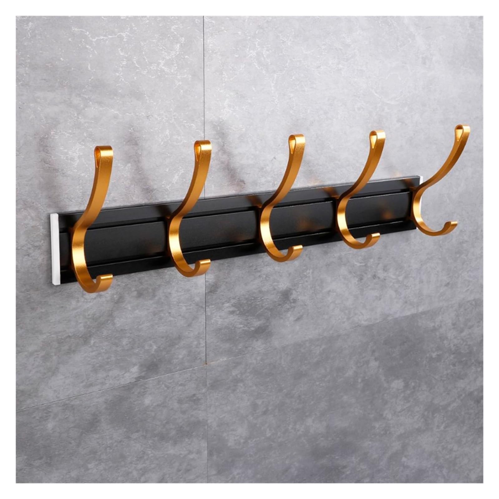 Dhetye Black Gold Coat Rack Wall Hooks Coat Rack,Wall Hooks, Robe Hook Adhesive Lavatory Bathroom Mounted Door Key(Black Gold)