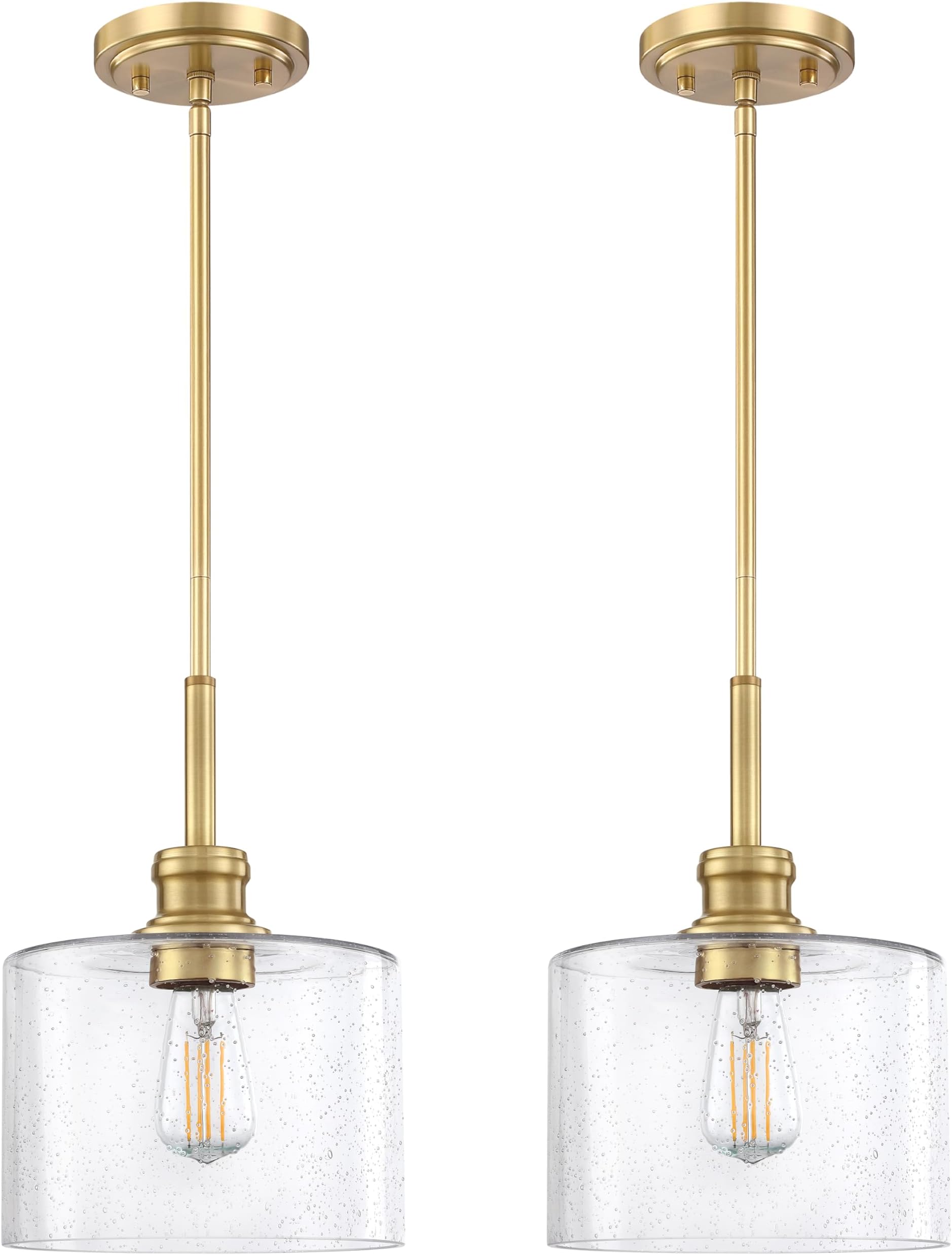 2 Pack 1 Light Hanging Indoor Kitchen Island Pendant Ceiling Light