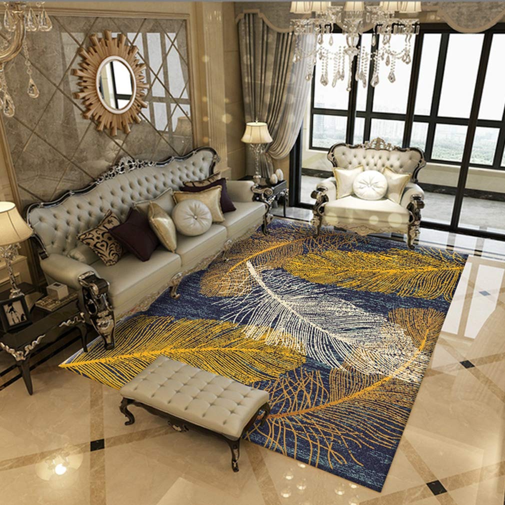 Buy MOXIC Soft Abstract Art Living Room Area Rugs Rectangular Children Crawling Bedroom Rug Fleece Anti-Slip Carpets Nordic Feather Modern Home Decor Mats Indoor Outdoor Runners Nursery 2' X 3' — BookShops.in