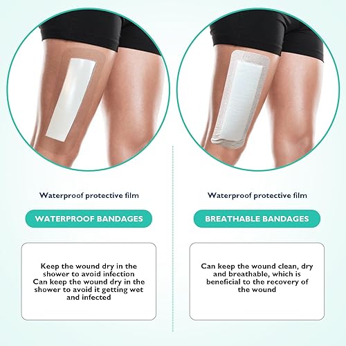 Miniatura 3 de Vendajes adhesivos transpirables para vendaje de isla, parches de gasa con bordes para reemplazo de rodilla, 4 x 12 pulgadas, con almohadilla