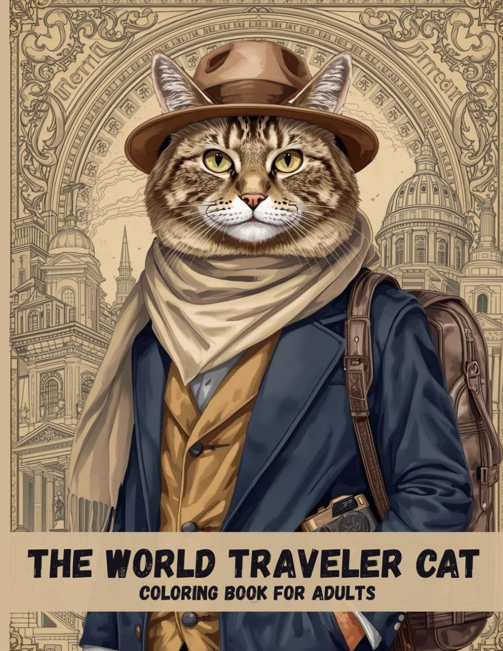 The World Traveler Cat Coloring Book: Intricate Adventure Scenes for Relaxation, Stress Relief, and Creative Escape