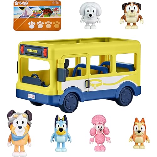 Bluey Bus + Mates, 2.5-3 inch Figures | Amazon Exclusive