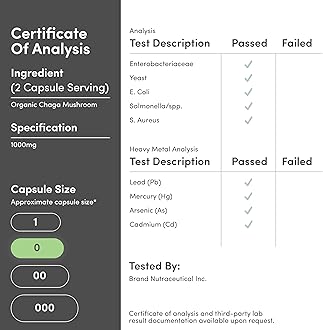 Double Wood Supplements Chaga Mushrooms Capsules 120 Count (1,000mg per Serving) High in Polysaccharides, Beta Glucans, and Terpenoids - Grown and Made in The USA, Vegan Safe, Organic