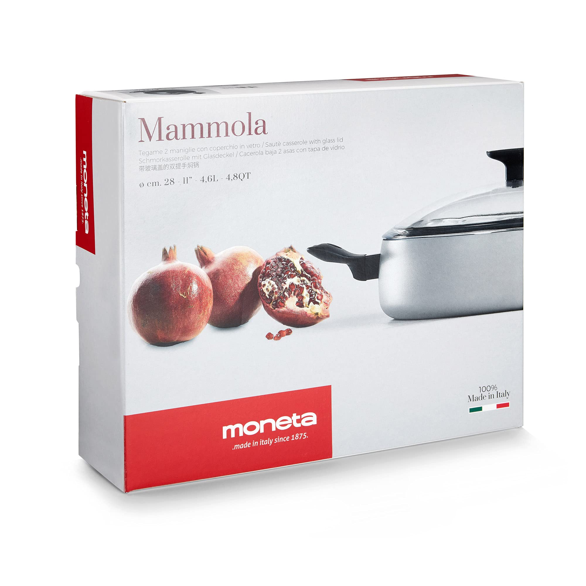 Tegame 28 cm + Coperchio Mammola Induction Moneta