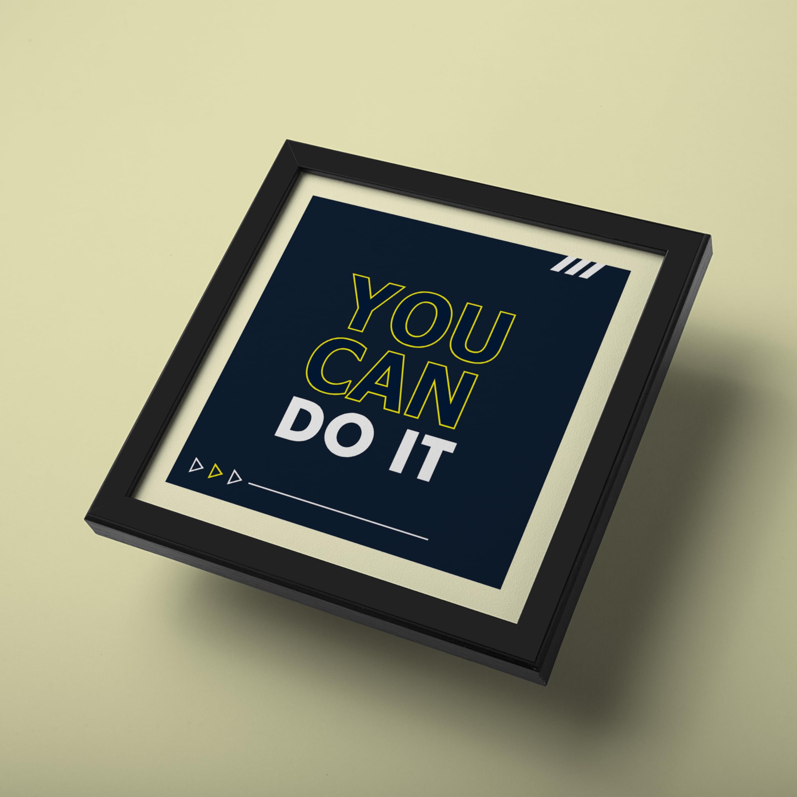 MODERN GALLERY MART Motivational Quotes Poster with Frame - Size 8x8 Inch Inspirational Wall Art Frame for Office, Bedroom & Home Decor (Motive_05)