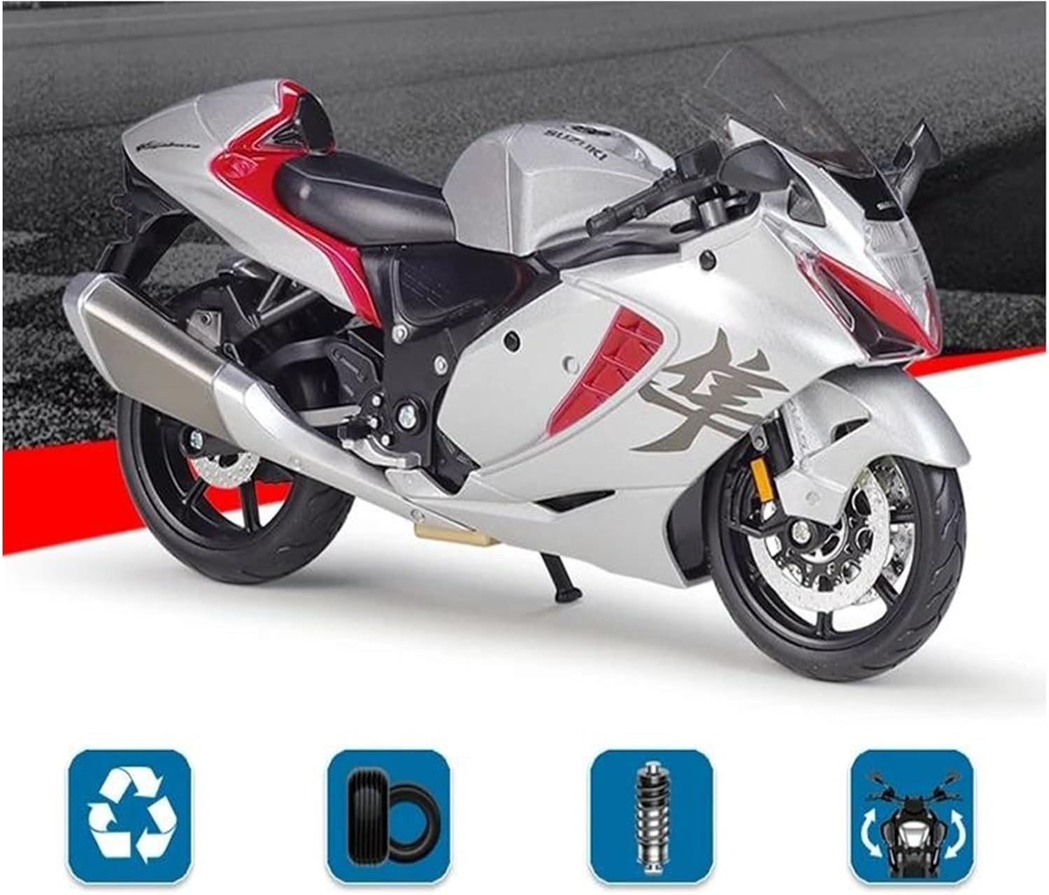 Mini Simulation Motorcycle Toys 1:12 for Suzuki 2022 Hayabusa Alloy Racing Car Motorcycle Model Toys Children's Gifts Adult for Boys