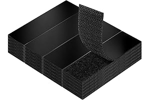 1 Inch x 4 Inch Double-Sided Hook and Loop Tape with Adhesive - 24 Sets