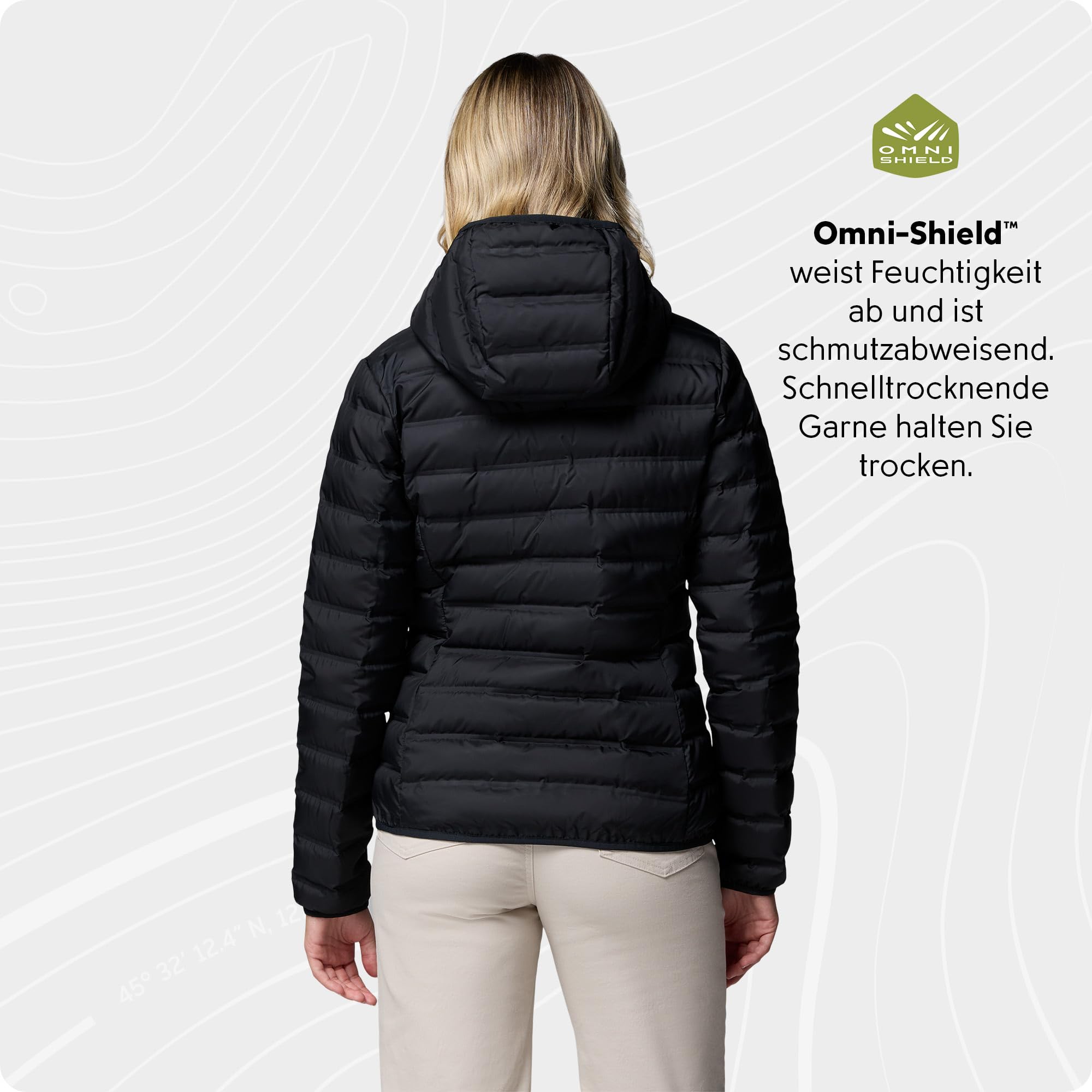 Columbia Damen Lake 22 Down Long Hooded Jacket