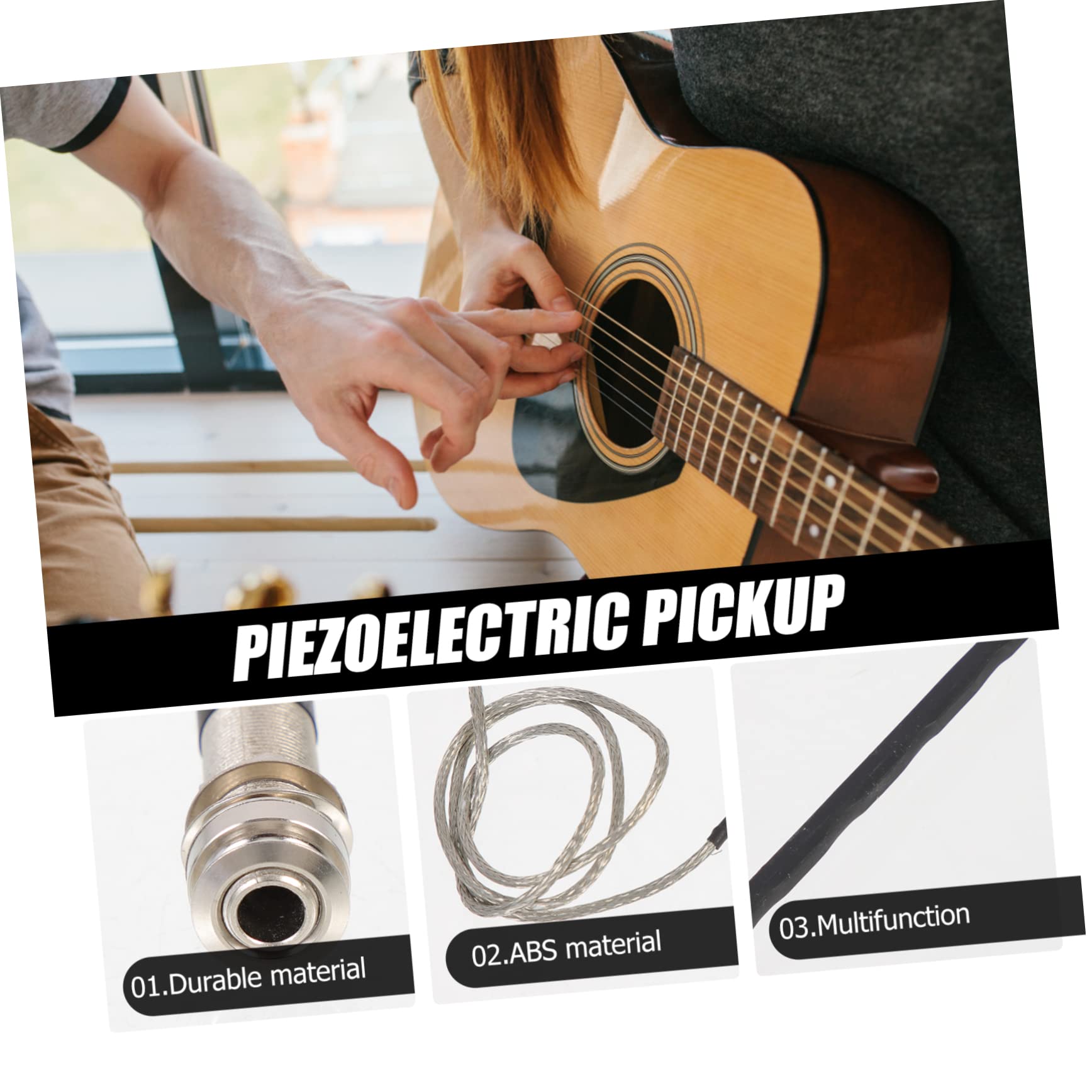 ibasenice 4stücke Multi-funktional Piezoelektrischer Gitarren-tonabnehmer Modifizierter Pickup Für Akustikgitarren Passive Installation Ohne Batterie Verbessert Und Sorgt Für Langlebige