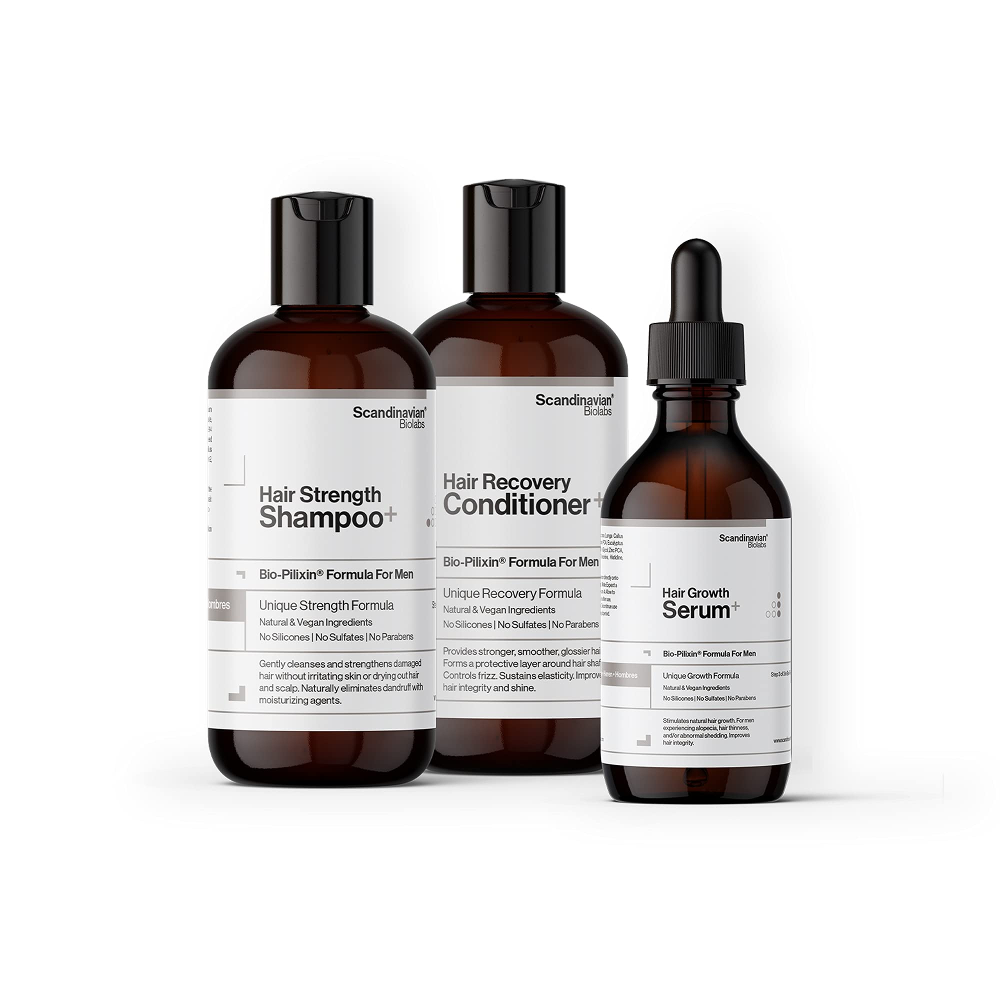 Scandinavian Biolabs Hair Growth Routine 3Pack For Men Hair Loss