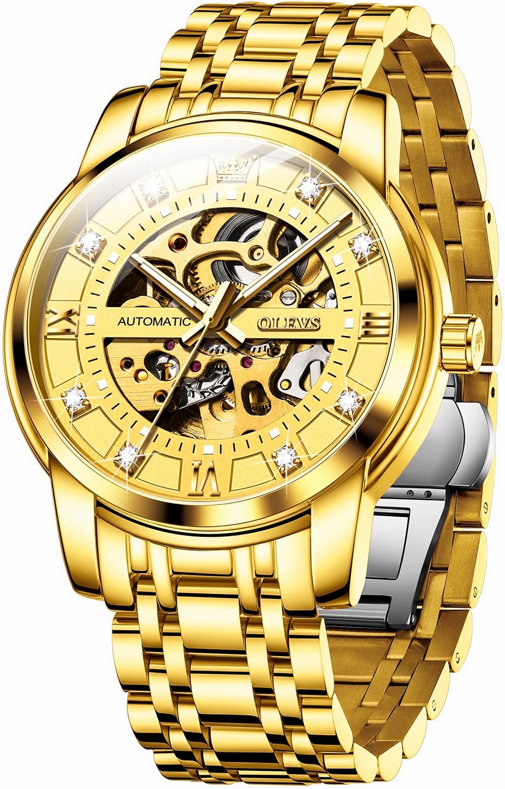 Women Watch Stainless Steel Waterproof Diamond Small Face Quartz Analog Ladies Watches Fashion Gold Dial Women Wrist Watch