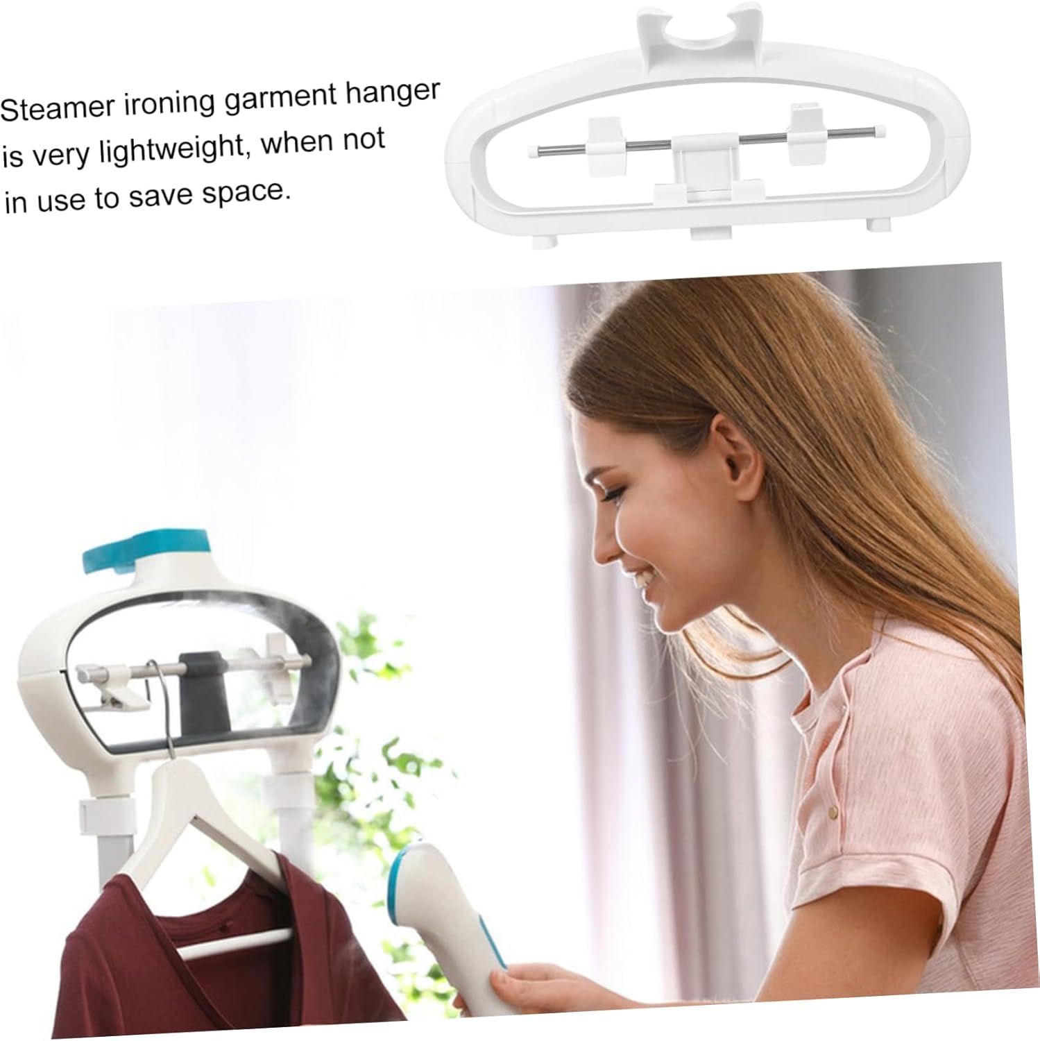 Mobestech Garment Hanger for Handheld Steam Ironing Lightweight Reusable Clothes Drying Rack Clip for Pants for Suits Accessory