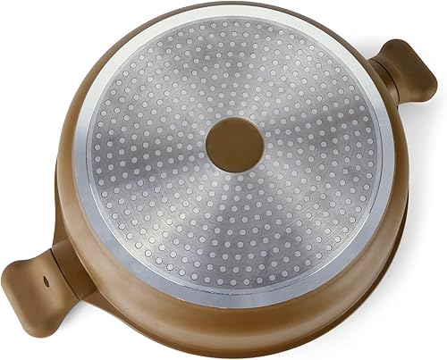 Miniatura 8 de Otantik - Sartén antiadherente de 12.5 pulgadas con tapa de aluminio fundido, freidora de pollo, revestimiento de mármol de cerámica, asas frías,