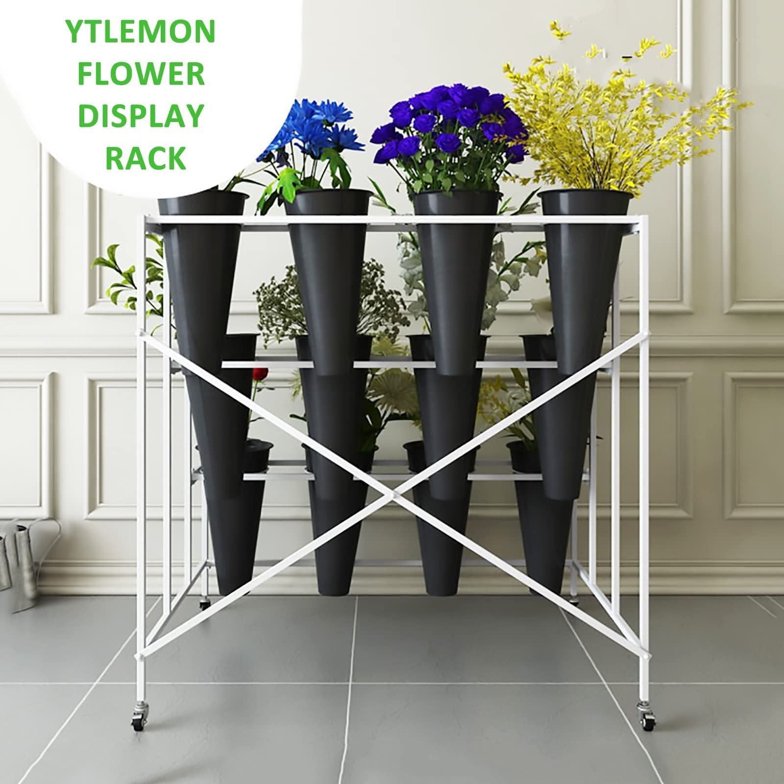 Amazon.co.jp: フラワーディスプレイスタンド、3レイヤーの花屋
