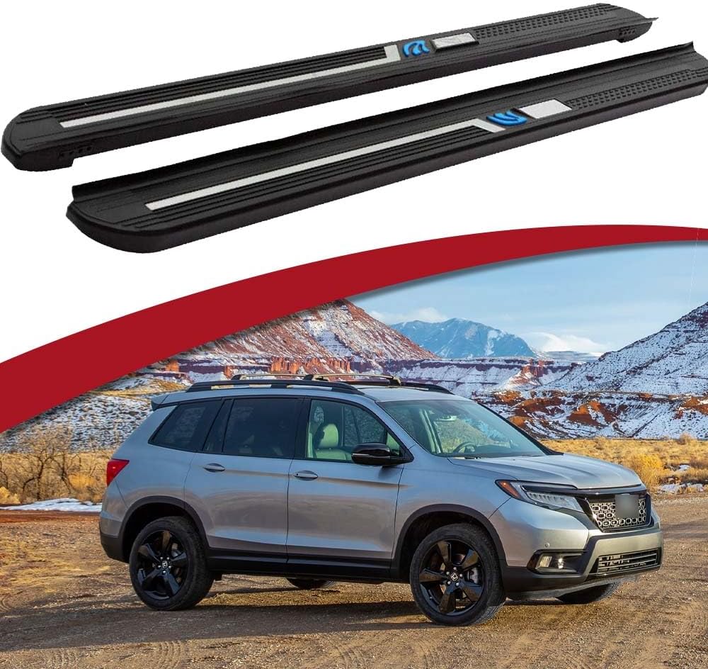 Fixed Running Board Side Step Fit for 2018 2019 2020 2021 2022 2023 2024 2025 Honda Passport Nerf Bars Accessories 1Pair w/Brackets
