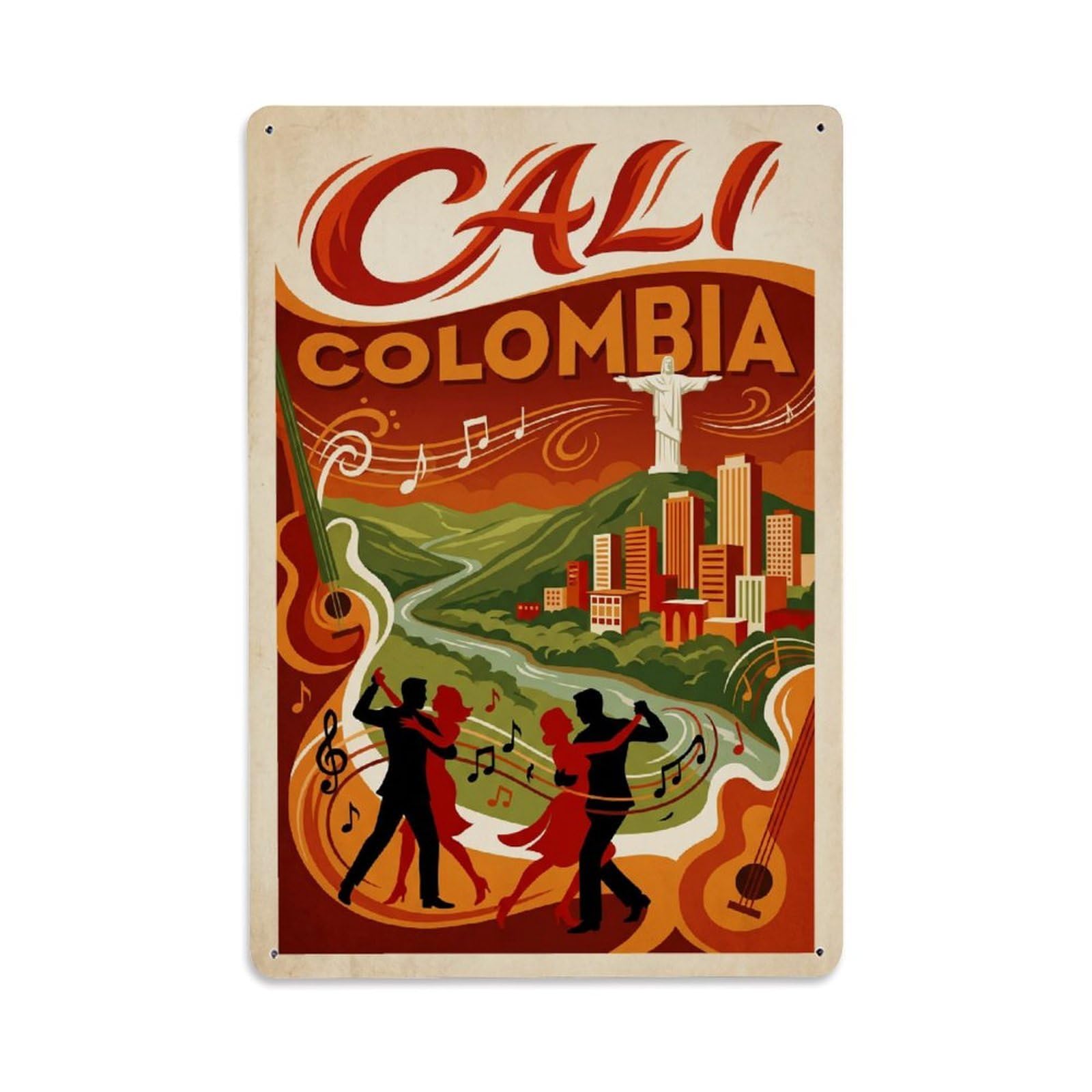 Colombia Cali Travel Retro Metal Tin Sign