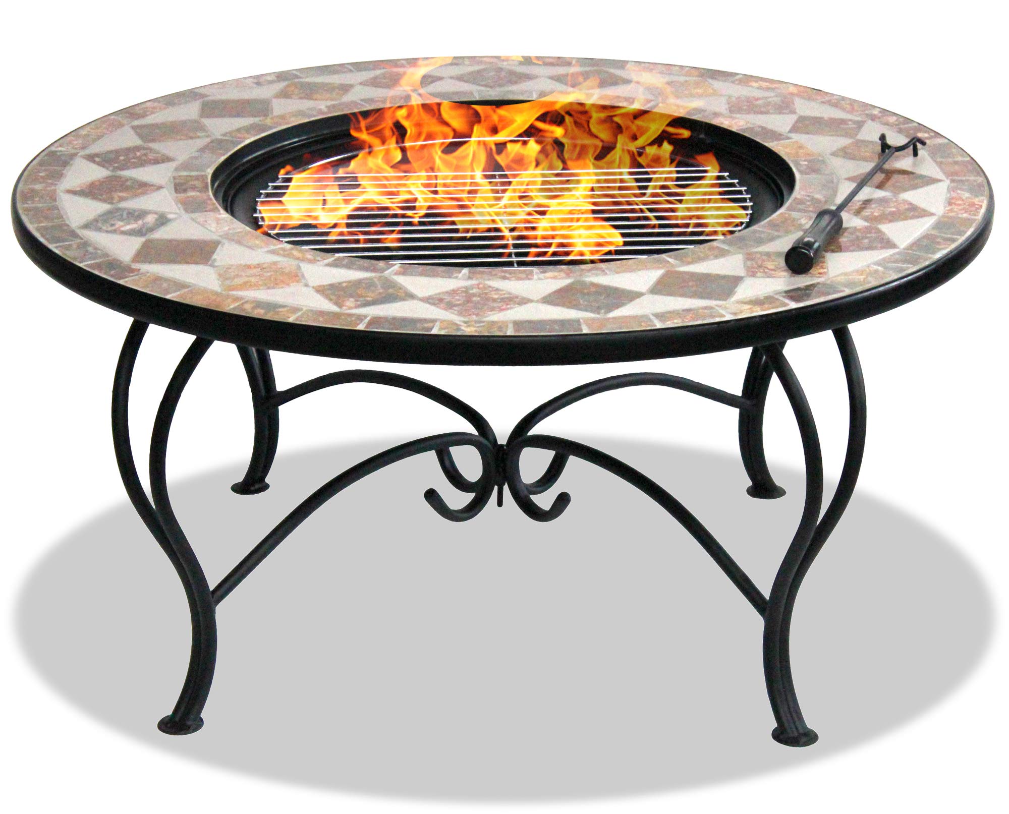 Centurion Supports Fireology KENNOCHA Garden Heater/Fire Pit/Coffee Table/Barbecue/Ice Bucket - Marble Finish