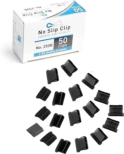 OfficeGoods Recambios de clip antideslizante  Se une hasta 50 páginas  Reutilizable  Funciona con dispensador de clip antideslizante  Caja de 50