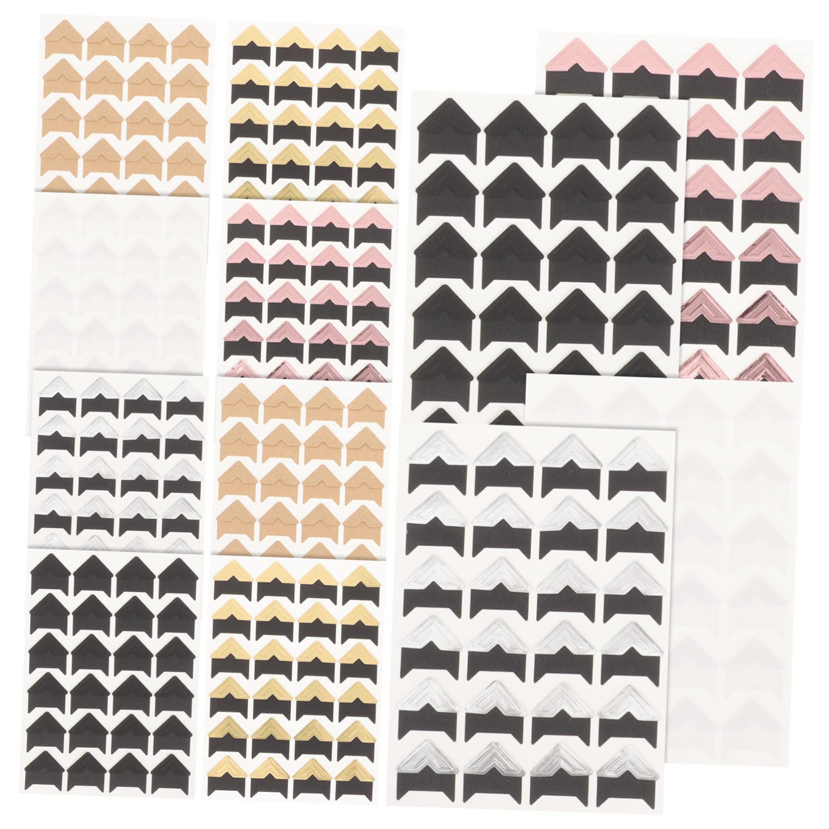 Lurrose 60blätter Vintage Selbstklebende Fotoecken Kraftpapier Und Roségold Für Scrapbooking Fotoalben Und Bastelprojekte Dekorative Eckenschutzaufkleber Für Ihre Erinnerungen