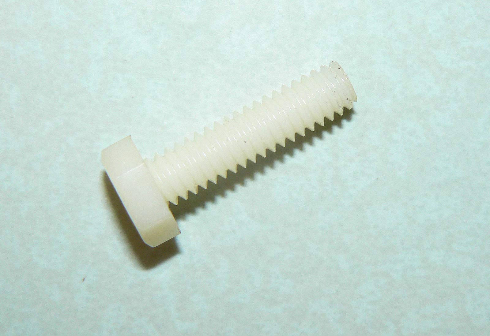 1/4"-20 X 1"Nylon Hex Cap Screws - Fully Threaded - Lot of 50 Pcs.