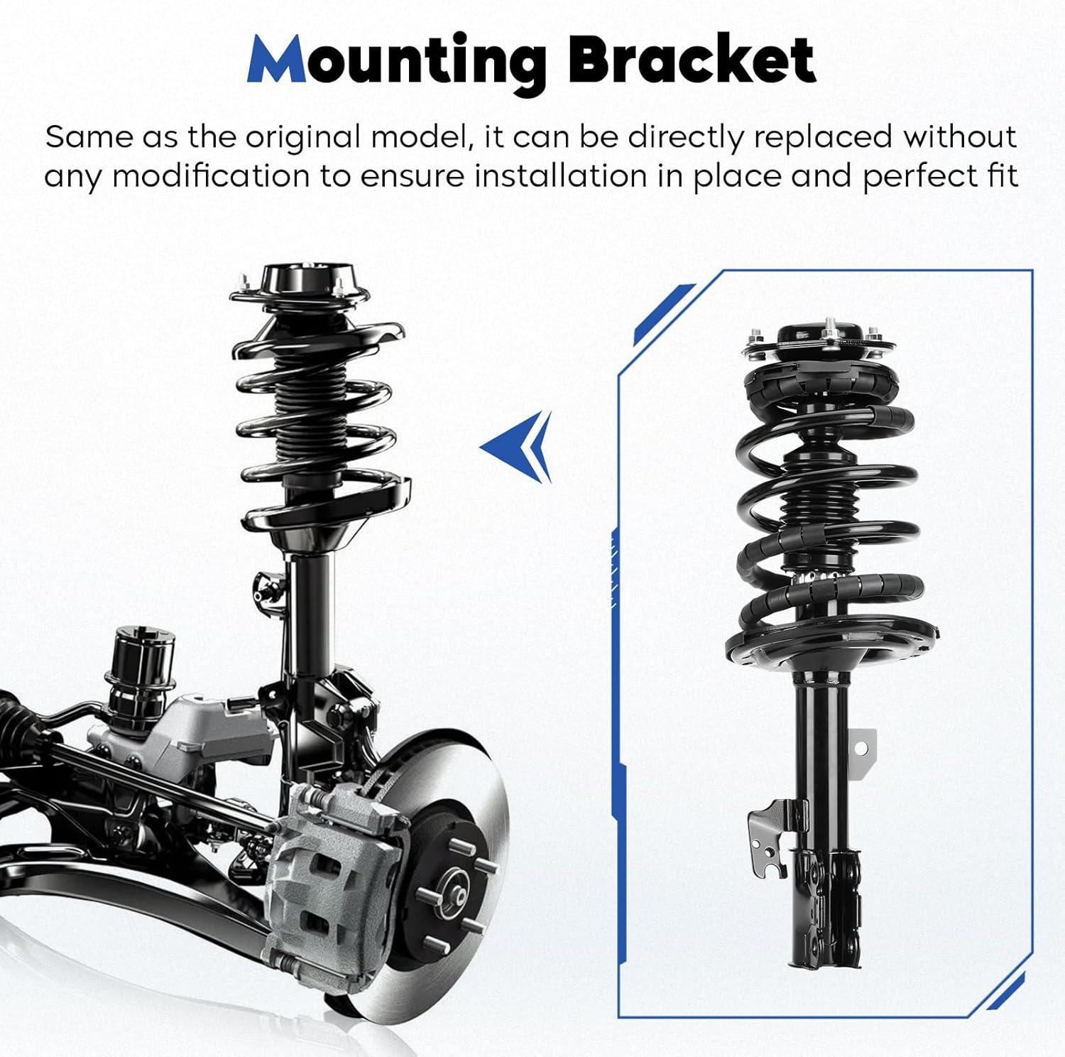 Front Complete Struts Assembly w/Coil Spring Shock Absorber Fit for Toyota Camry 2.4L Sedan 2007-2011, for Camry 2.5L Sedan 2010 2011, Replace for 172307 172308, 2Pcs