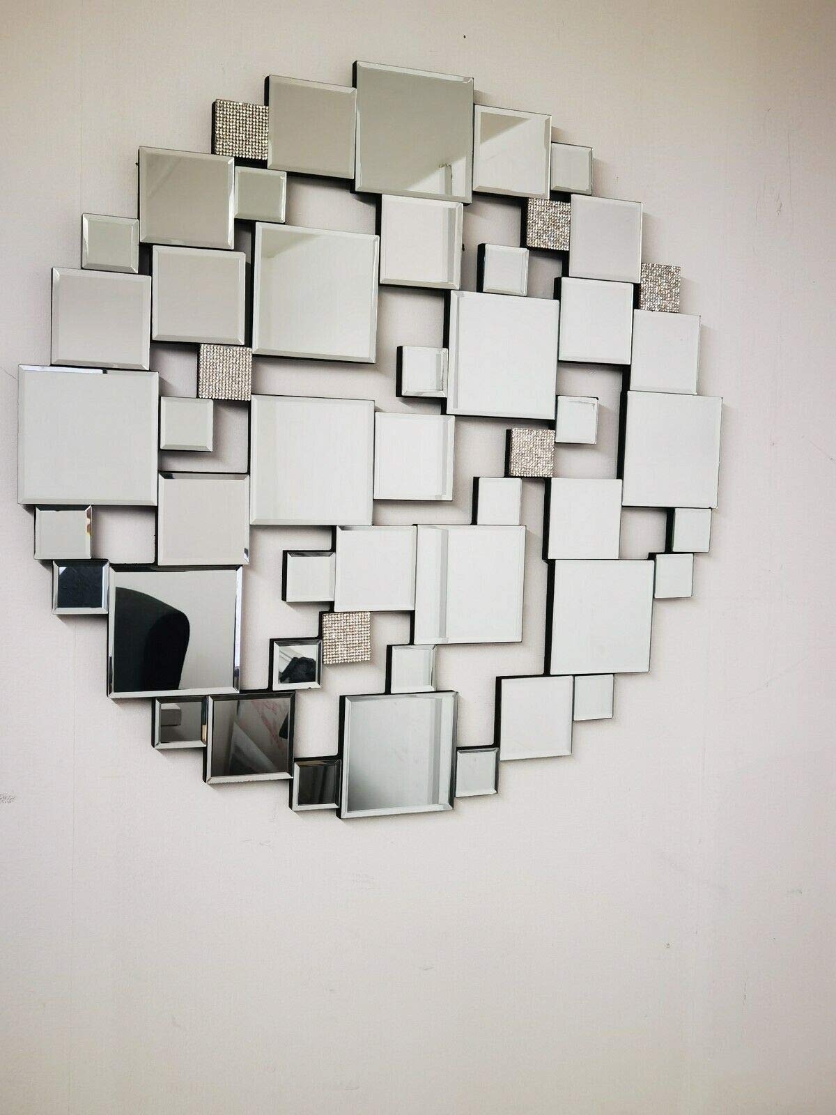 Deenz Modern Round Square Cut Outs Lounge Bathroom Glitz