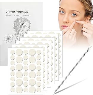 Dots for Spots Pimple Patches, 216 PCS Moisturizing Acne Stickers Hydrocolloid Acid Patch Cystic Acne Treatment Breathable Invisible for Face Skin Care (12mm 8mm)