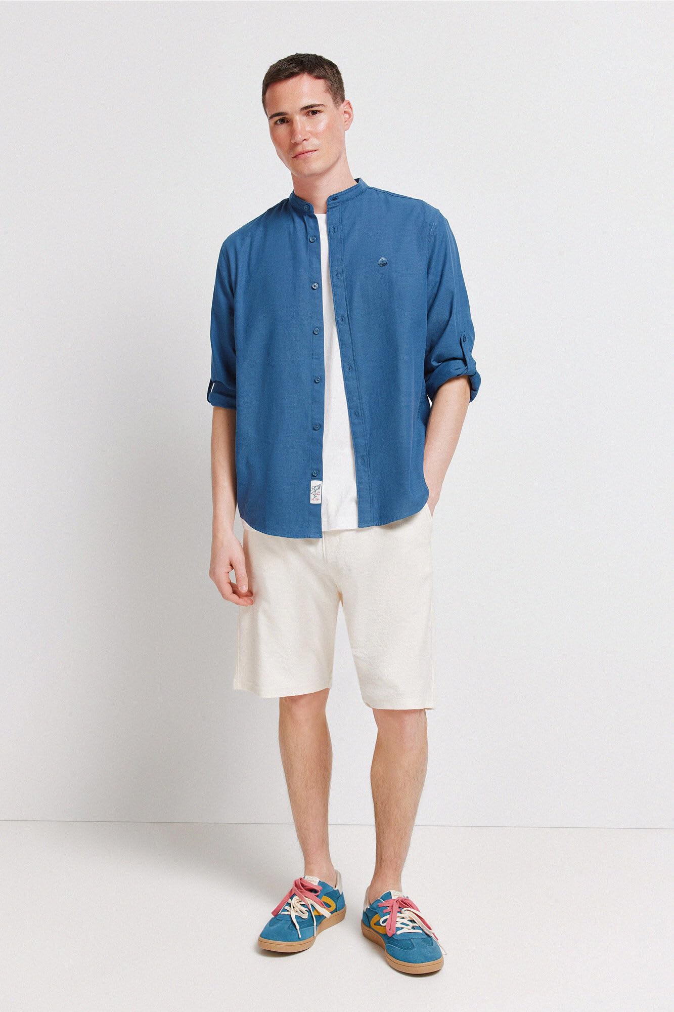 Springfield L/S Trevi Mao Collar Shirt Shirt Hombre