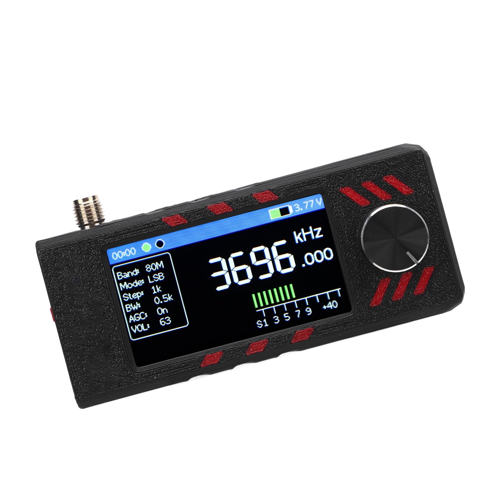 Luocute Mini Récepteur Radio, Radio à Ondes Courtes Portables avec écran de Couleur de 1,9 Pouce Récepteur de Bande Complète pour FM AM LSB USB avec Batterie de 800 MAh de Charge C.