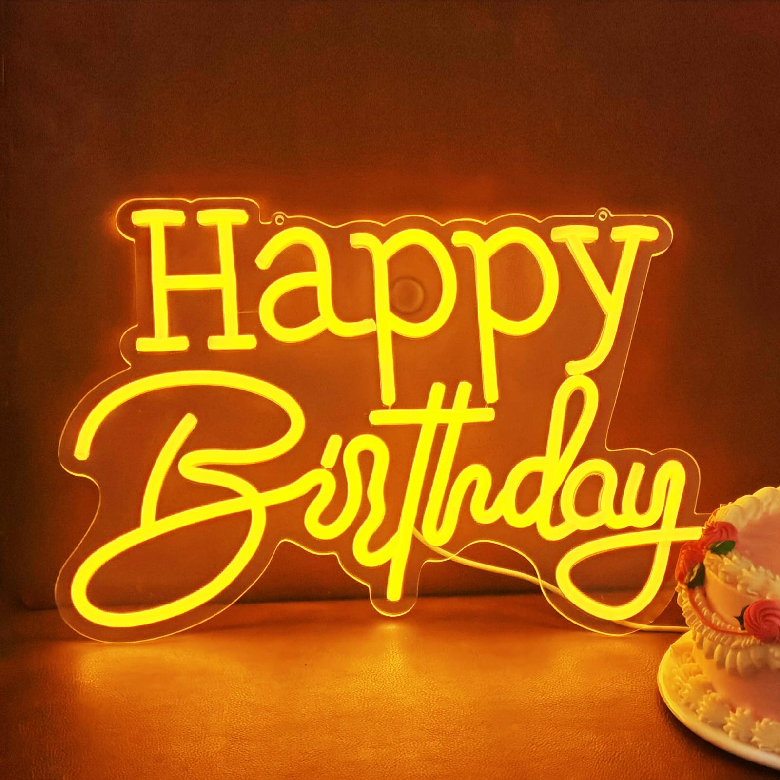 Lights4fun LED Neon Schriftzug Tischlampe Wandleuch Produktbild-Vorschau 3