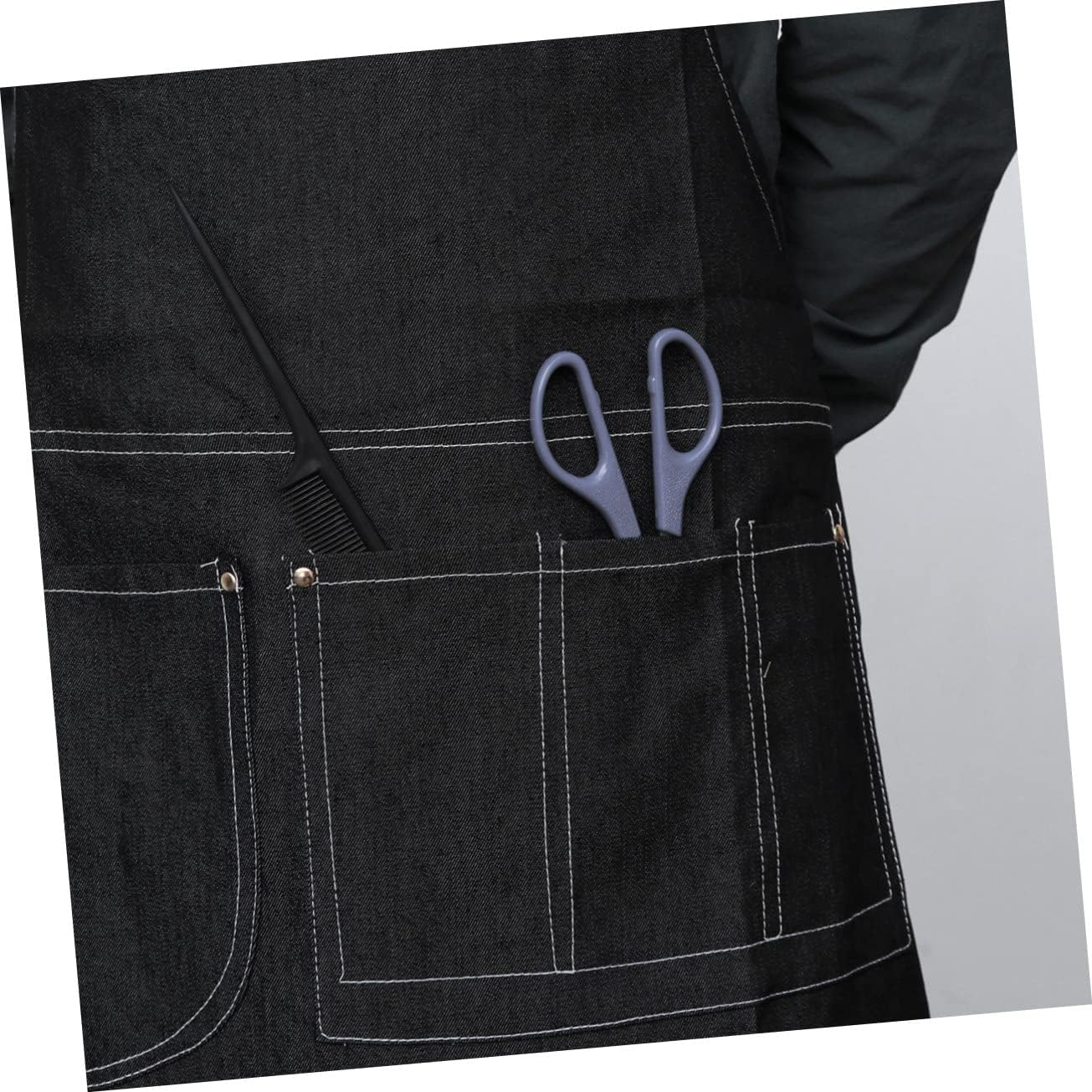 Apron Waiter Pocket Apron Chef Barber Cape Black